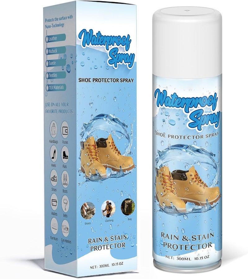 etching Adhesive Gbye Shoe Protector Spray, Suede Protector Spray, Rain & Stain Waterproof Protection for Shoes, Boots, Handbags, Purses, Suede, Leather, Canvas, Nubuck, Fabric, Nylon, 10.15Oz - Image 1